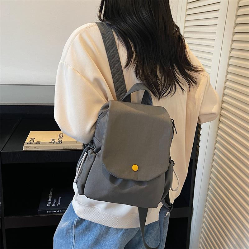 Women Solid Color Backpack Multifunctional Lightweight Backpack