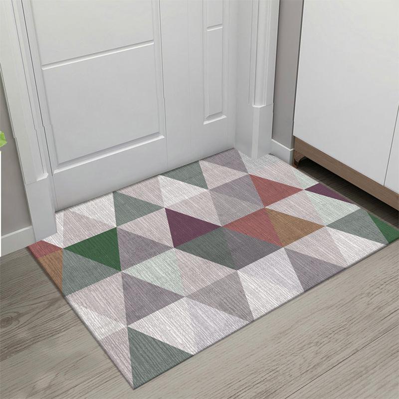 Nordic Wind Crystal Velvet Floor Mat Absorbent Non-slip Mat for Bathroom Door Household Dirty and Washable Door Mat