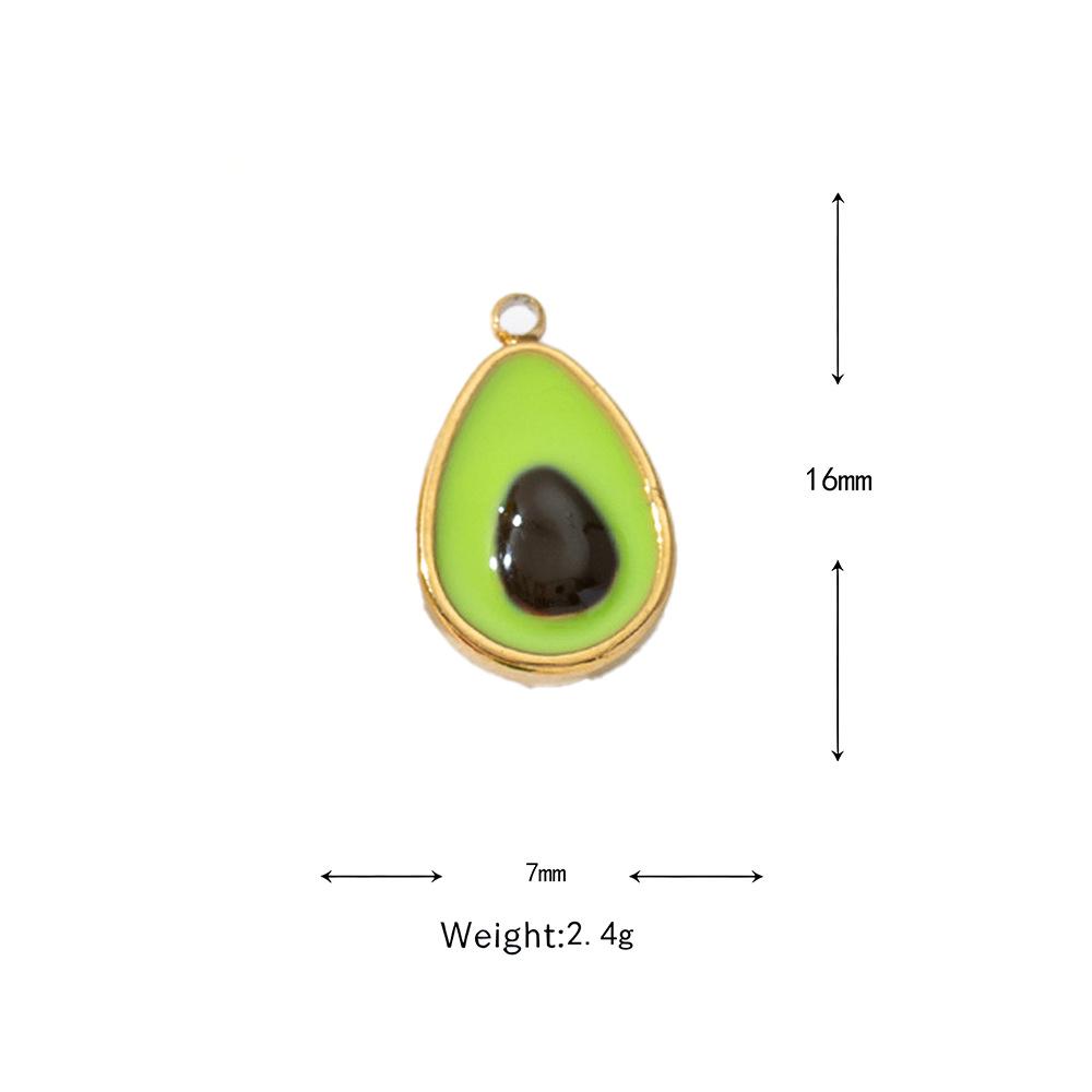 Stainless Steel DIY Jewelry Accessories: Lemon, Watermelon, Bell Pepper Drip Oil Pendant for Necklace or Earring