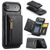 DG.MING M5 Series Zip RFID Multi Card Detachable Leather Phone Case