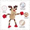 Christmas Dog Toys Plush Squeaking Toys Chewing Knot Teeth Grinding Interactive Artifact Improving Intelligence Deer Shaped Pets