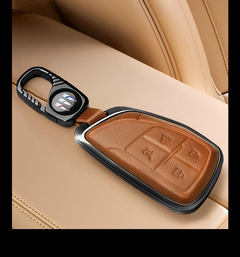 Compatible Key Case for Buick Encore, Envision, Regal, Envision GX/Flag Models, Shell Buckle Design.