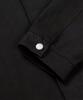 West Grand Boulevard Hidden Button Soft Cotton Trucker Jacket Black