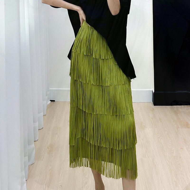 Retro Layered Tassel Skirt: Cross-Border Drape & Dynamic Style
