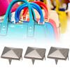 100pcs Square Pyramid Punk Rivets 4 Claw Metal Studs for Bracelets Clothing Shoes Handbag