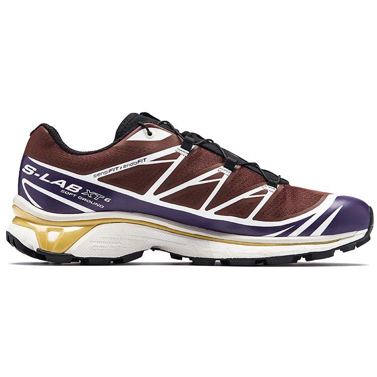 SALOMON XT 6 Fabric Cushioning Slip Resistant Abrasion Resistant Low top Running Shoes Unisex Chocolate L41454700
