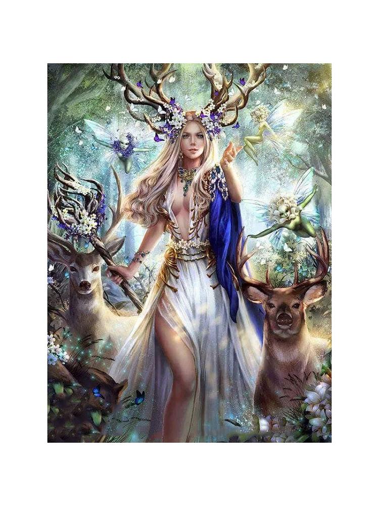 Diamantmalerei Damen Kreuzstickerei Volldiamant 5D DIY Stickerei Wolf Mosaik Wandkunst Diamant Wohndekoration Kunst Geschenk