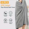 4pcs Oversized Bath Towels Set Ultra Soft Microfiber Comfortable Good Absorbency Multi-functional Use Suitable for Family Hotels