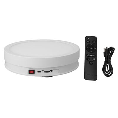 22cm Motorized Rotating Display Stand with LED Light Electronic Turntable Display Stand for