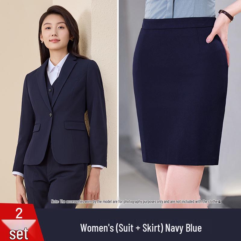 Мужской профессиональный эластичный меланжевый костюм - Формальный унисекс деловой костюм для осени и зимы M