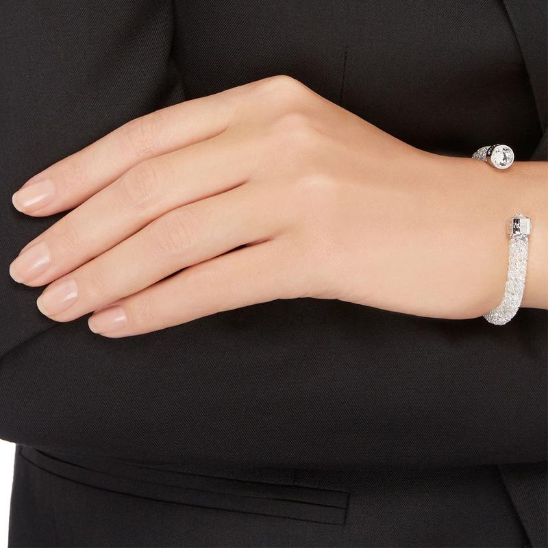 Swarovski Weißer Kristall Einzelring Weiches Armband Damen Armbänder 5255899