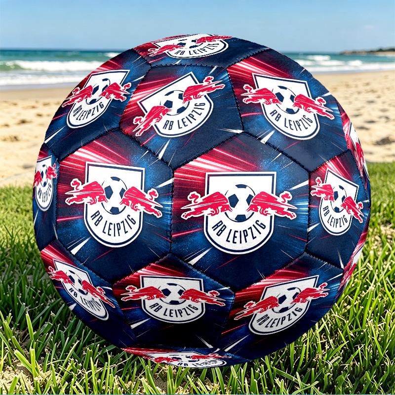 RB Leipzig Print Size 5 Soccer Ball, PU Wear Resistant Football for Match Training and Daily Practice, Birthday Gift for Soccer Fans