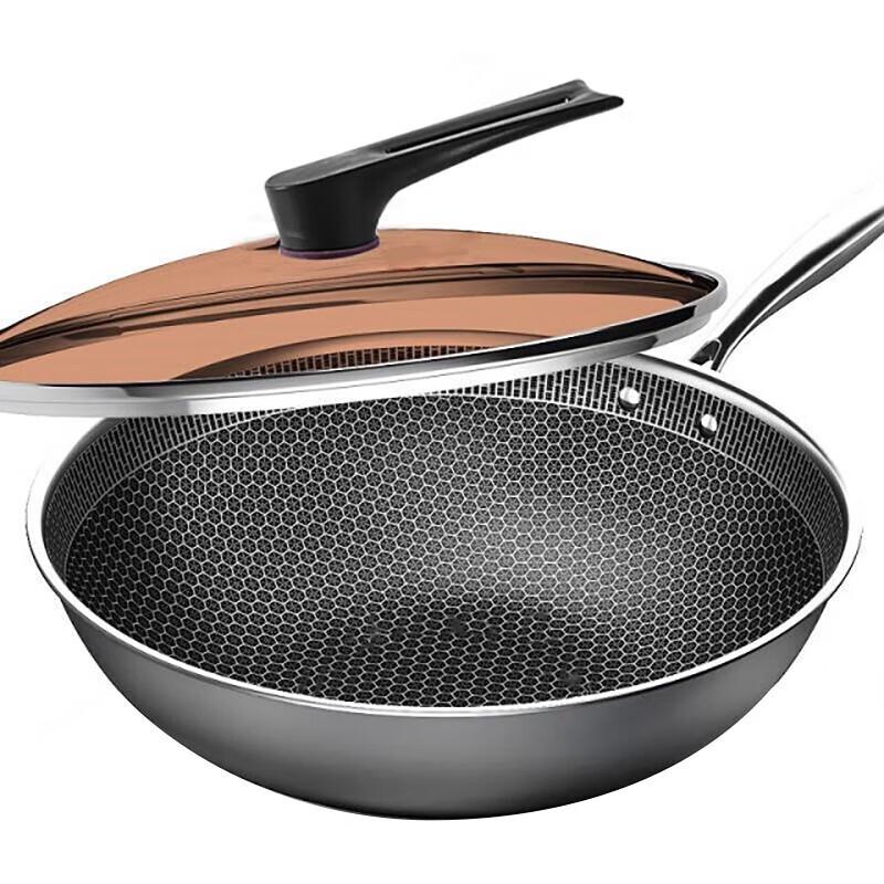 Kangbach Elite 304 Stainless Steel Honeycomb Non-stick Wok