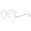 Men Vintage Anti Blue Light Glasses Frame Octagonal Women Lens Myopia Optical Mirror Simple Metal Anti-blue Clear Eyewear Frames