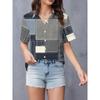 Simple and Personalized Love Print Summer Women's Plus Size Lapel Short Sleeved Shirt Fashionable Daily Versatile Casual Top