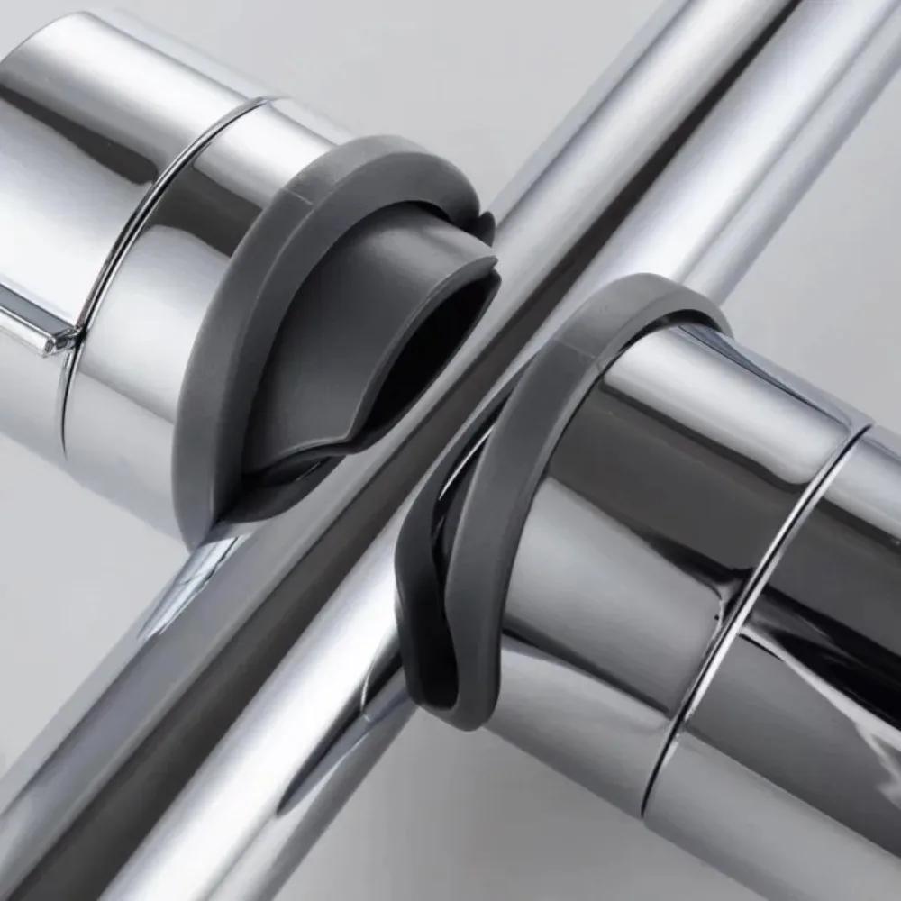 Shower Rail Slide Adjustable Hand Bracket for Slide Bar 18-25MM Diameter Polished Chrome Replacement Handheld Shower Head Holder