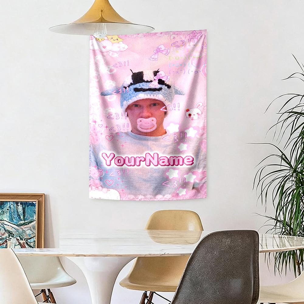Haaland Custom Your Name Wall Decor Tapestry Art For Pet Memorial Birthdaywedding Party Backdrop Family Gift
