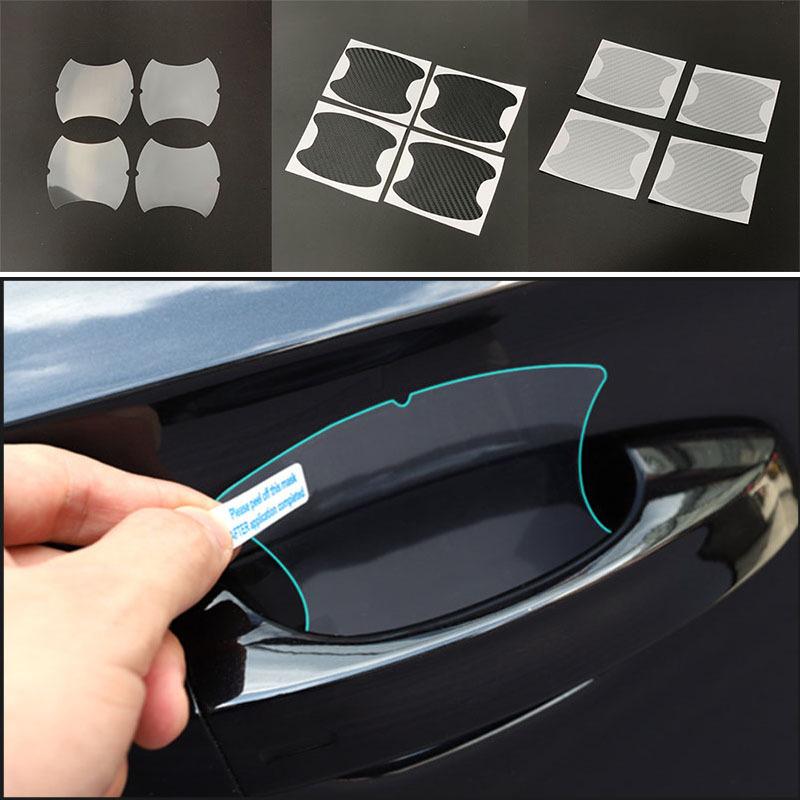 4pcs Car Stickers Car Door Handle Scratches Protec For Mazda 2 3 5 6 CX-5 CX7 CX-8 CX9 CX-3 CX-4 CX-30 MX-5 Atenza Axela BT-50