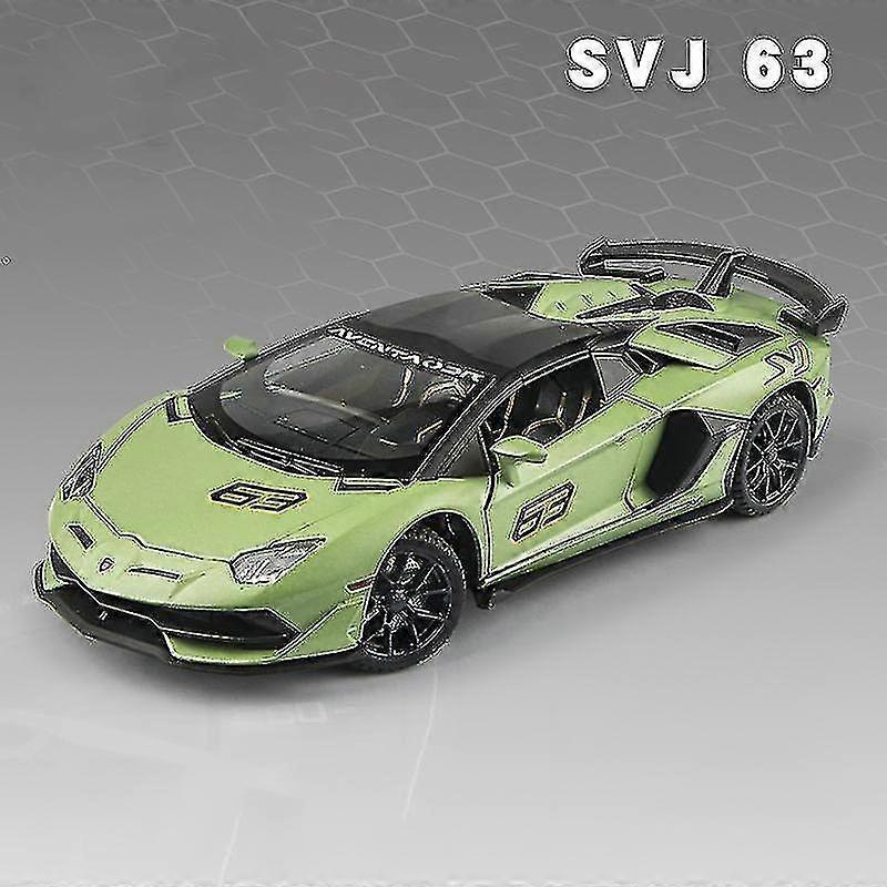 1:24 Lamborghinis Aventador Svj63 Alloy Model Car Toy Diecasts Metal Casting Sound And Light Car Toy