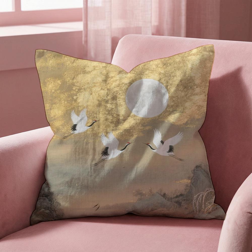 R-Żuraw szary POSZEWKA NA PODUSZKĘ Zwierzę Wielostronna Poszewka na Poduszkę do Domu i Samochodu - Dwustronna, Miękka i Trwała do Codziennego Użytku