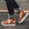 Wedges Leopard Retro Peep Toe Sandals Women Summer Fashion Sandals Buckle Strap