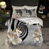 Diamond Dream Flower Pattern 3D Printed Duvet Cover Set Abstract Art Luxury Style Quilt Cover Set Soft Comfortable Bedding Set