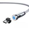 540° Rotating Magnetic 3-in-1 Charging Cable for Android, Apple, and Type-C Devices