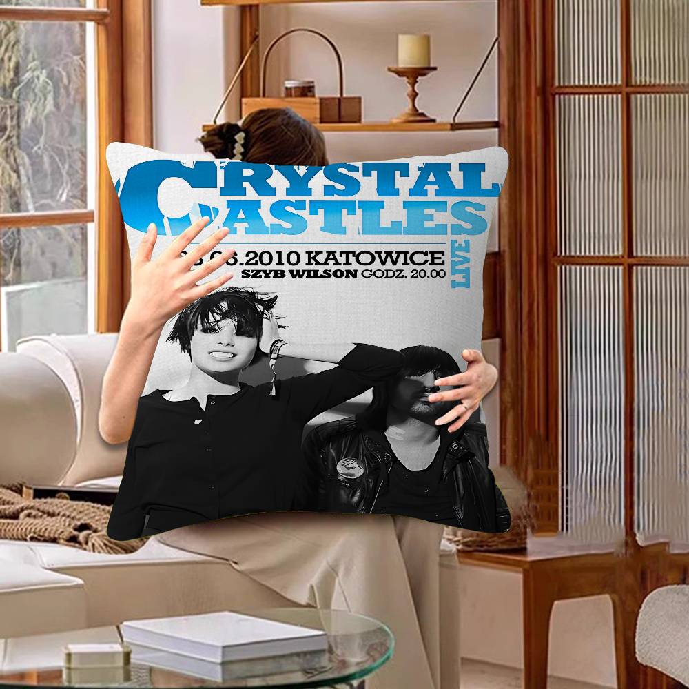 Band C-Crystal Castles Lucky Dragon Pillow Cover Sofa Cushion Cover Home Room Decoration Children Gift