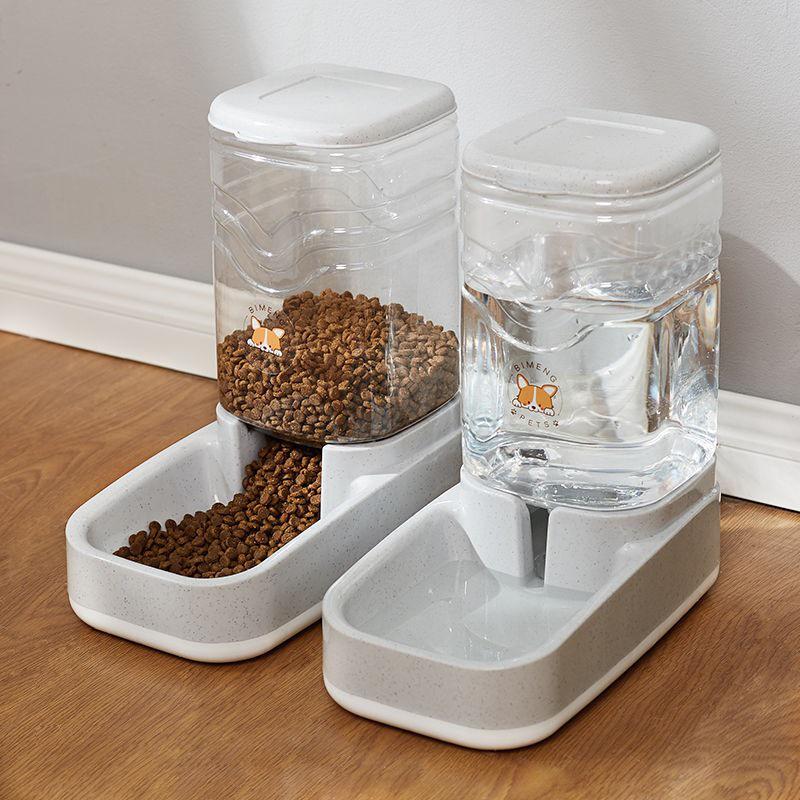Large Capacity Automatic Pet Feeder and Water Dispenser for Dogs and Cats