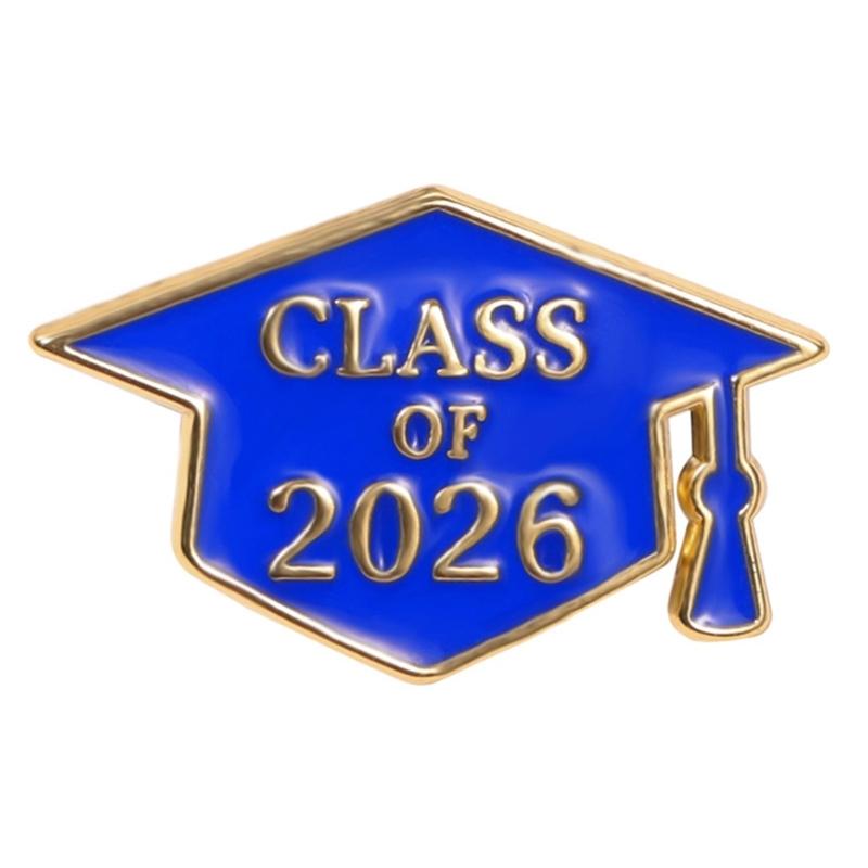 Elegante Spilla da Bavero Cappello di Laurea Commemorativo 2026 con Smalto Liscio Lega Spilla di Sicurezza per Risvolto