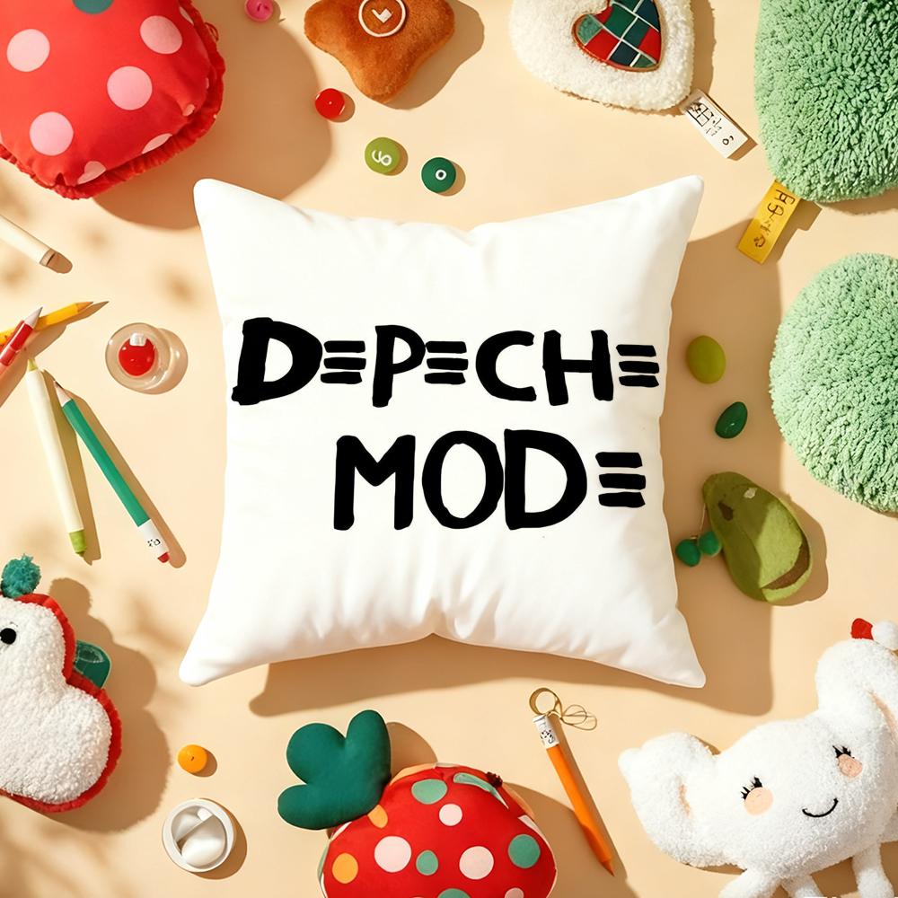 Rocková Kapela D-Depeche Mode Povlak na Polštář Plyšová Látka Měkký Oboustranně Tištěný Pohovka Teplý Zimní Domácí Dárek Potah na Polštář