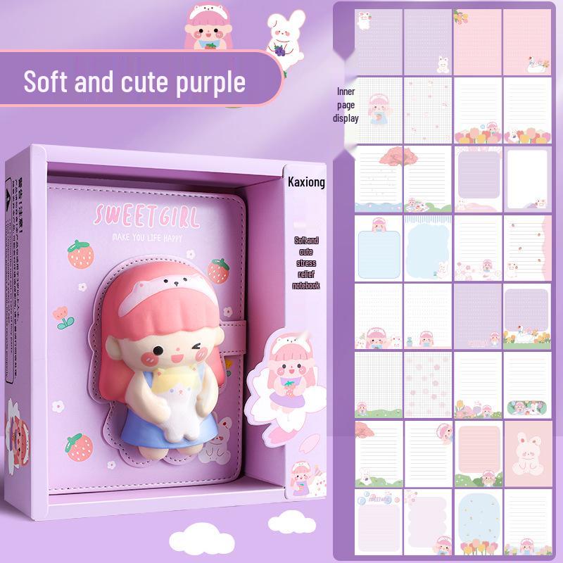 Kaba Bear Cute Cartoon Decompression Notebook for Students