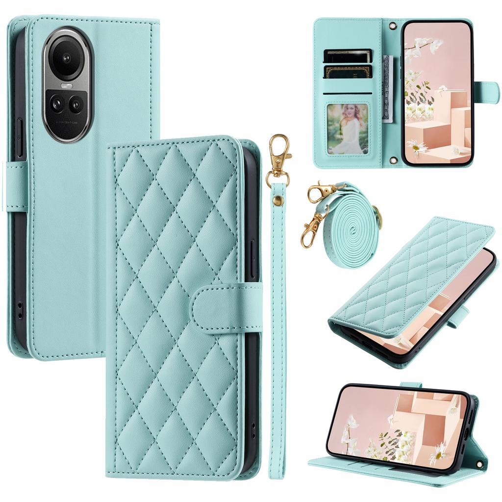 Para Oppo Reno10 5G (Global)/Reno10 Pro 5G (Global) Funda de Cuero PU con Tapa y Soporte para Teléfono