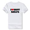 I Love Hot MILFS TShirt Letters Printed MILF Tee I HeartMILFS Hot Moms Aesthetic Clothes Casual Tops Gifts for Mom Mama