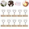 10Pcs Table Card Holder Retro Heart Shape Cute Design Business Card Photo Holder for Office Home Des