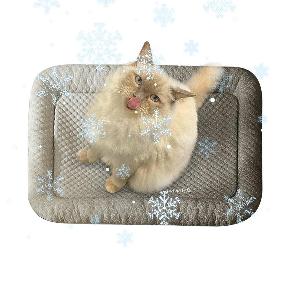 

Dog Cooling Mat Cat Cooling Pad Portable Bed Crates for Puppy Rabbits Travel Hamsters Cats Kitchen Puppies Comfortable серый