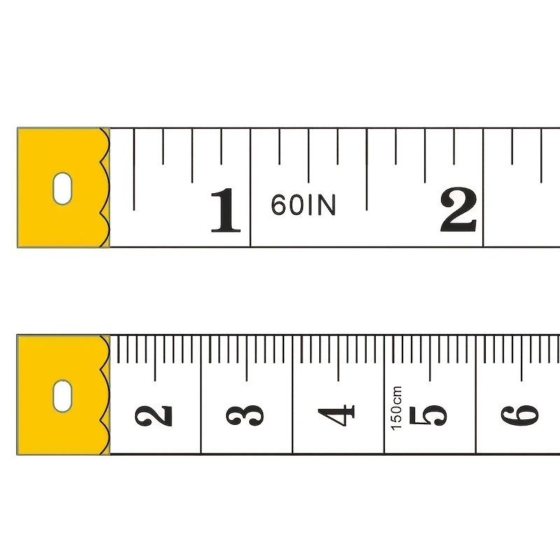 1 PCS Thick and Flexible Tape Measure Dual Scales Height Chest Circumference Measuring Tape, Scales of 60 Inches/150 Centimeters