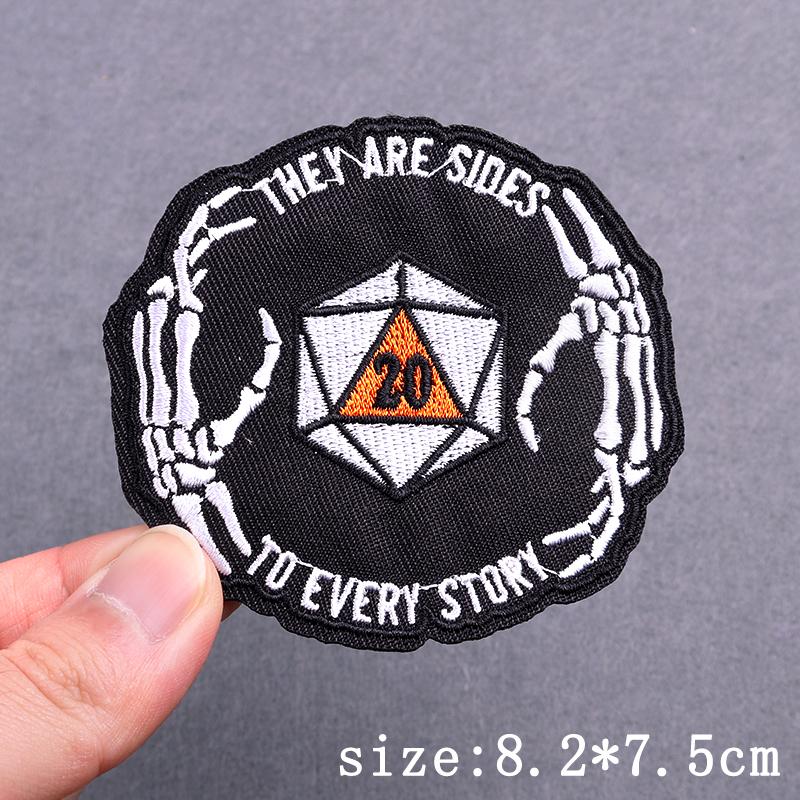 Hip Hop Punk Embroidery Patch Iron On Patches For Clothing Skull Animal Embroidered Patches For Clothes Stripe Badges Stickers