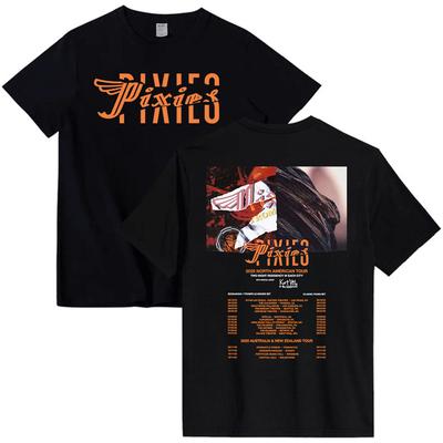 Pixies Tour 2025 NEUES T-Shirt Sommer Kurzarm O-Ausschnitt T-Shirts Baumwolle Locker Rundhals Herren T-Shirt Unisex Streetwear Herren T-Shirts