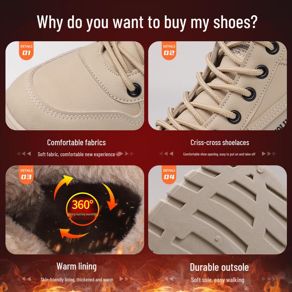 Women's Plus Size Snow Boots - Warm, Velvet-Lined, Cold-Proof, Versatile Long Winter Boots