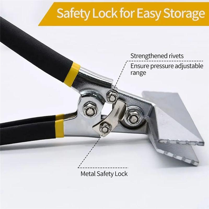 ABUL-Sheet Metal Bending Pliers Manual Seam Pliers 80Mm Straight Jaws Welding Clamping Tool Wide Straight Jaws