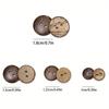 20/50 PCS Natural Coconut Shell Buttons, 4 Hole/2 Hole Round Buttons, Used For Clothing, DIY Crafts, Shoe And Hat Bag Decoration