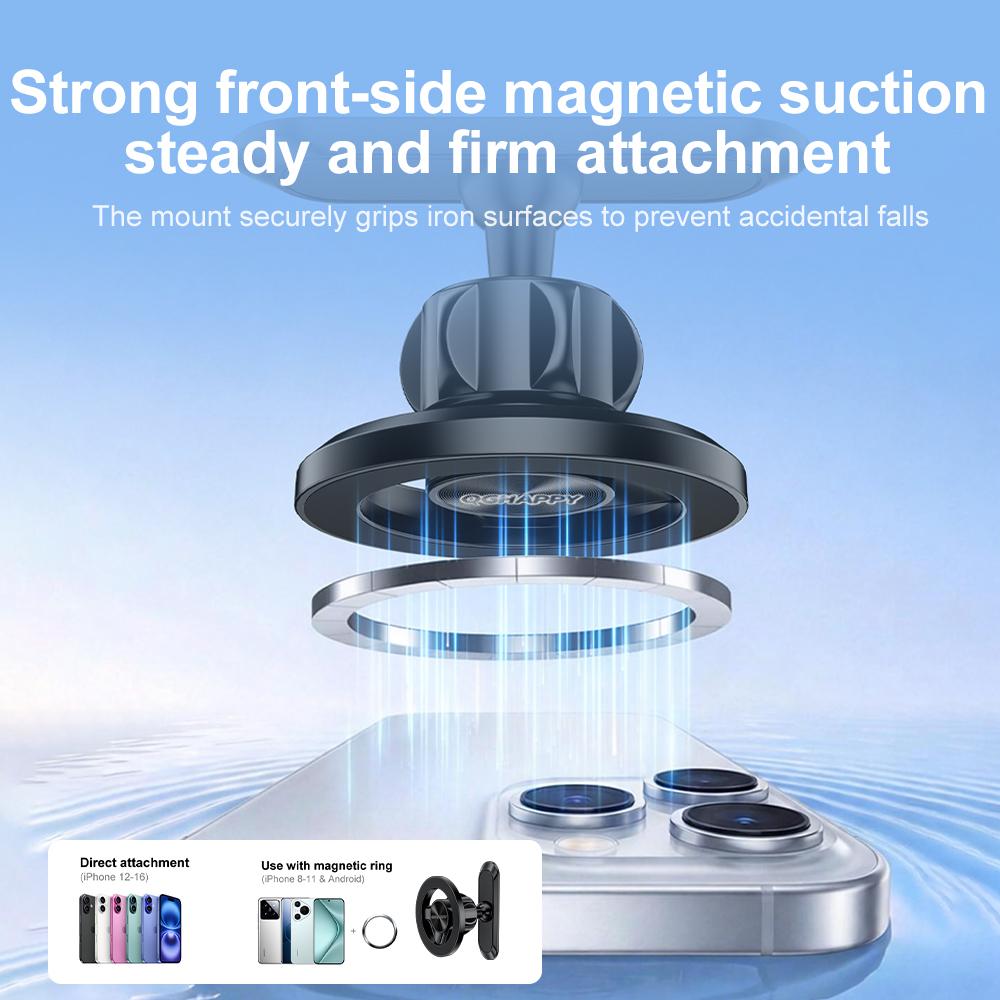 Mobile Phone Strong Magnet Holder for iPhone Gym Adjustable 360° Rotation Stand Double-sided Magnetic Suction Anti-shake Bracket