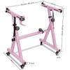 Rxakudedo Z-Shaped Keyboard Stand with Casters, Adjustable Slide Rails, Easy Operation (Z-Light Pink)