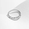 MODIAN 925 Silver Fashion Round Rectangle Dazzling Clear CZ Band Ring For Women Wedding Engagement Fine Jewelry