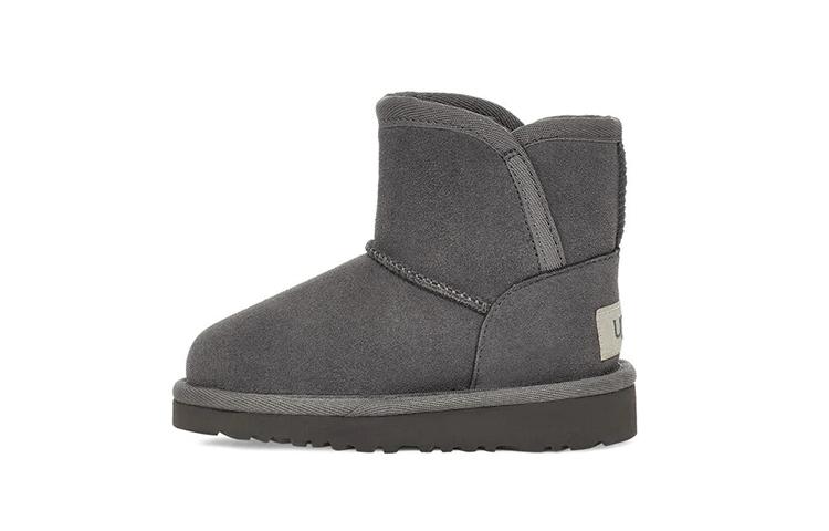 UGG Idris Comfortable, Fleece Lined Snow Boots Kids  Cotton Boots Children Aged 3 7 Years Old Charcoal Gray 1118888T-CHRC 22