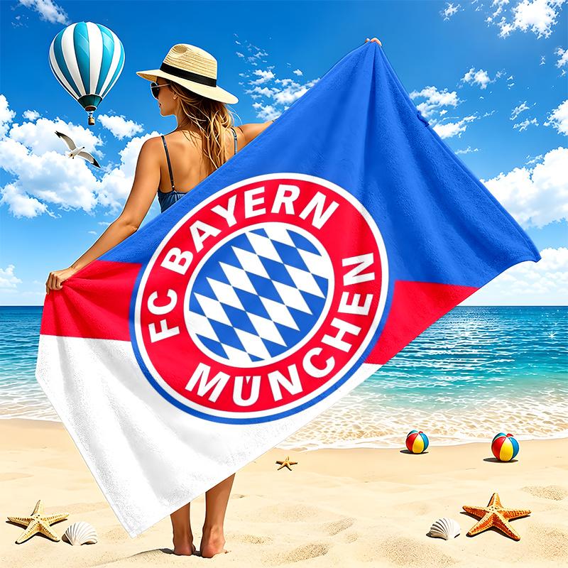 FC Bayern Munchen Beach Towel Quick Dry Soft MicrofiberSand Resistant Oversized Cabana Bath Sheet for Swimming Pool Travel Gift