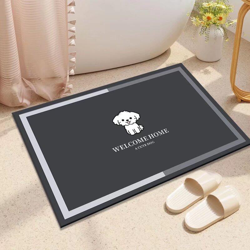 Door Dirt-resistant Bathroom Floor Mat Diatom Mud Water-absorbing Quick-drying Toilet Toilet Bathroom Non-slip Mat