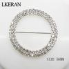 5.6Cm 3Pcs Double-Row Crystal Rhinestone Buckles Silver Metal Wedding Supply Ribbon Slider Gift Decoration Buckle DIY Accessorie