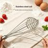Stainless Steel Eggbeater Cream Mixer Spin Stirrer Egg Whisk Manual Wood Handle Knead Dough Rotary Eggbeater Stiring Stick